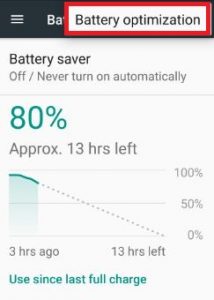 Battery optimization in Android Nougat