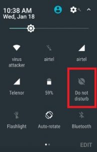 Do Not Distrub mode android Nougat