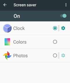Enable screen saver on Android Nougat 7.0