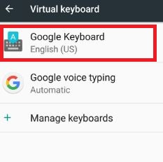 Google Keyboard in Android 7.0 Nougat