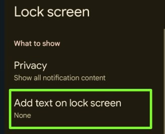 How to Show Screen Lock Message on Android