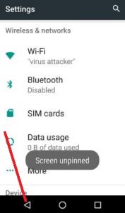 Screen unpinned in Android Nougat