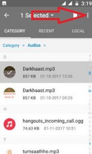 Select ringtone want to set custom on android phone