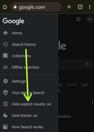 Turn Off Safesearch Android Phone Google Chrome