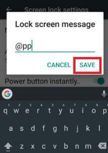 change name on lock screen android nougat