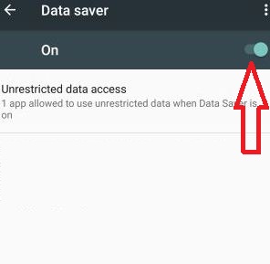 enable data saver on Android Nougat