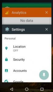 enable screen pinning android 7