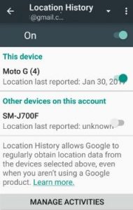 find lost phone location android device