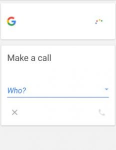 make a call using Google voice on android