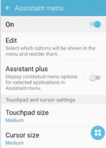 Assistant menu in android marshmallow device