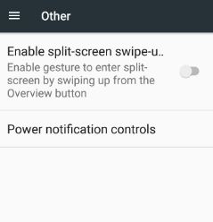 Disable spilt-screen swipe-up gesture in android Nougat