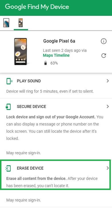 How to Reset Android Phone When Locked using Google Find my Phone