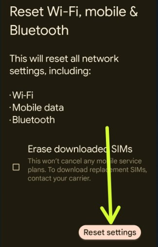 Reset Network Settings to Fix my Phone Say No SIM on Android and Samsung