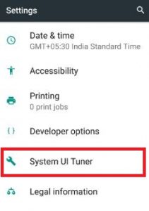 System UI tuner android 7.0 Nougat
