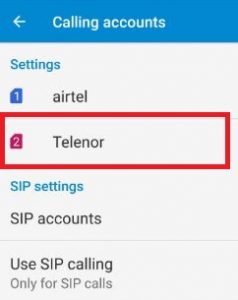Tap on carrier operator name in android phone