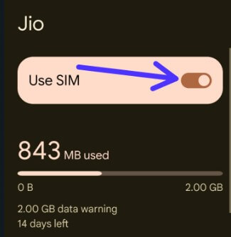 Turn your SIM Off and On to Fix No SIM Error on Android