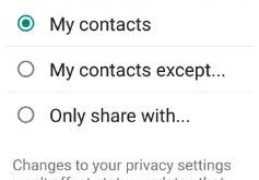 change whatsapp status privacy settings android