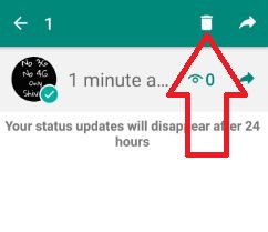 deleted update WhatsApp status android phone