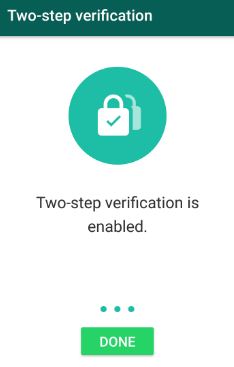 enable two step verification whatsapp android