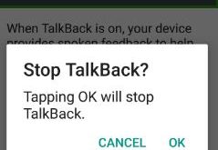 stop phone speaking android