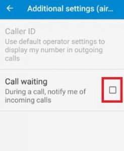 turn on call waiting android
