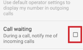 turn on call waiting android