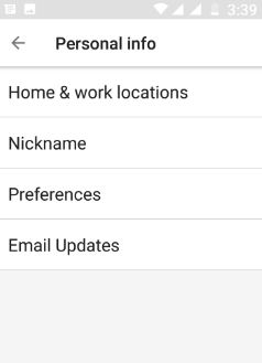 Add personal info in Assistant settings