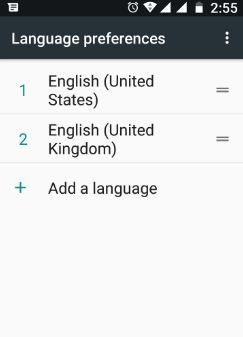 By default set English US as language