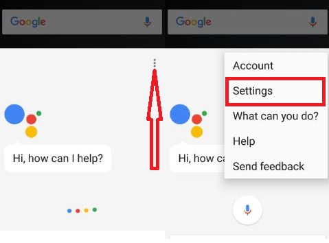 Google Assistant Settings on nougat