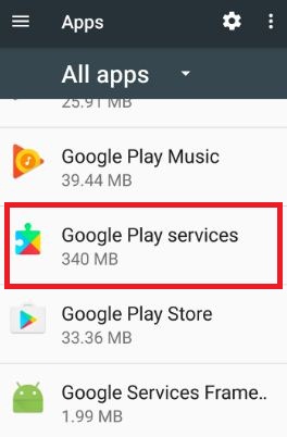 Google play services app