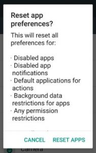 How to Reset app preferences in nougat 7.0 device