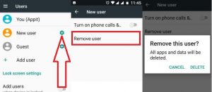 How to remove user in android Nougat 7.0