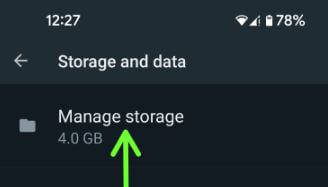 Manage storage in WhatsApp Android
