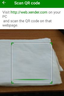 Digitalize o código QR no dispositivo PC