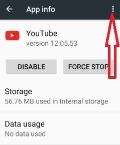 Touch more in YouTube app info