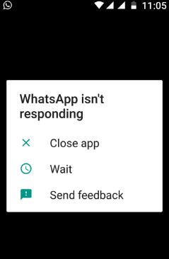 WhatsApp is not responding