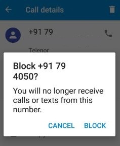 block spam calls in android nougat 7.0