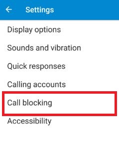 call blocking in nougat 7.0 device