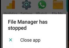 file manager has stopped