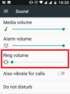 mute ring volume to turning off camera shutter soung