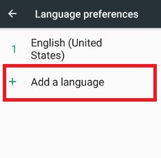 Add a language in nougat device