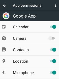Enable or disable location app permission in nougat