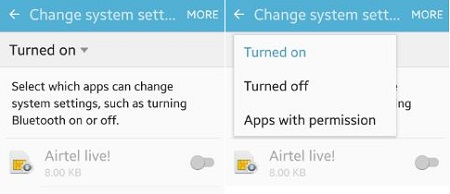 Enable or disbale app permission in marshmallow 6.0