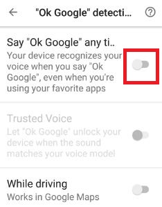 Enable say OK Google any time in Google Assistant