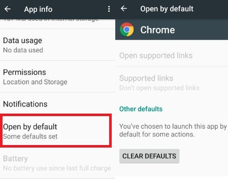 How to clear default apps on android 7.0 nougat