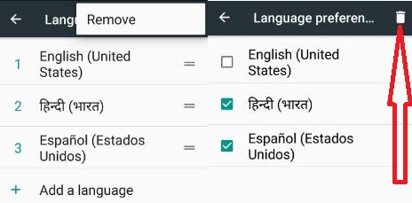 How to remove languages from android nougat 7.0 & 7.1