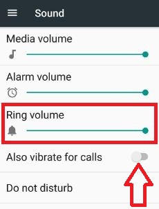 Ring volume increase in your android device