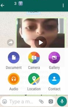 Select GIFs video from gallery in WhatsApp