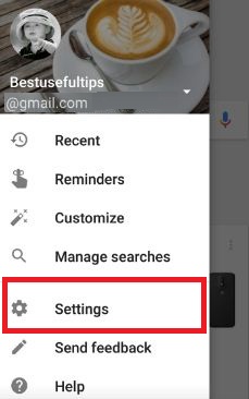 Tap settings in Google Assistant launch