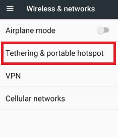 Tethering and portable hotspot settings nougat 7.0 device